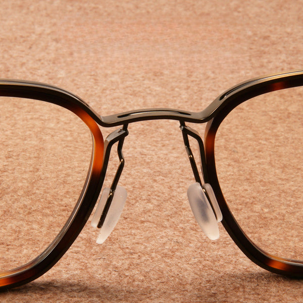 Larkin Retro Titanium Square Glasses Frame