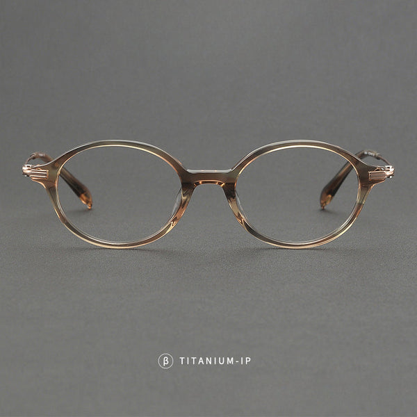 Finley Vintage Titanium Oval Glasses Frame