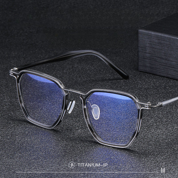 Morley Vintage Titanium Polygon Glasses Frame