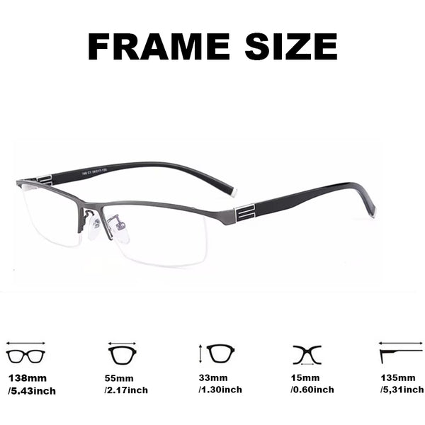 Titanium Ultra-Light Multifocal Progressive Smarth Photochromic Reading Glasses CMLH809