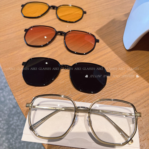 4-in-1 Magnetic Aluminum Magnesium Titanium Sunglasses CMS1006