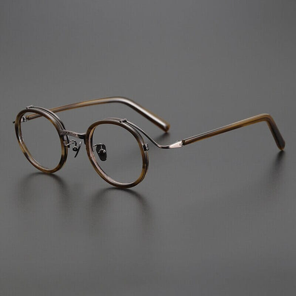 Hank Premium Series Vintage Acetate Round Glasses Frame