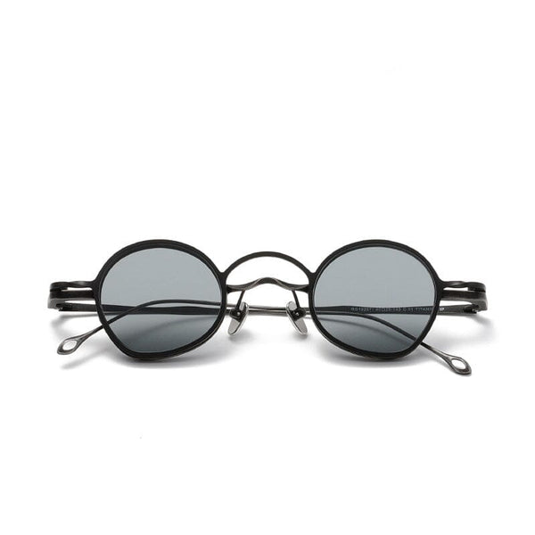 Tims Round Titanium Glasses Frame With Magnetic Sunglasses Clips