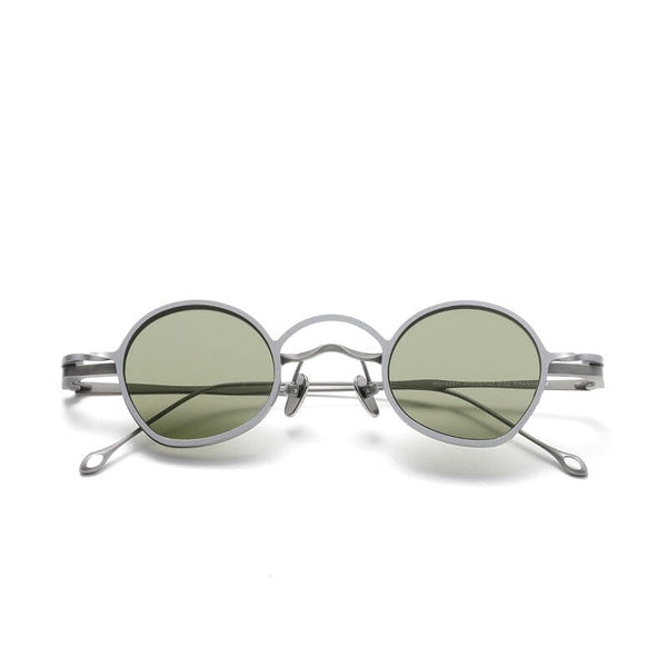 Tims Round Titanium Glasses Frame With Magnetic Sunglasses Clips