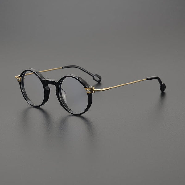 Kai Retro Round Acetate Glasses Frame AEV-006