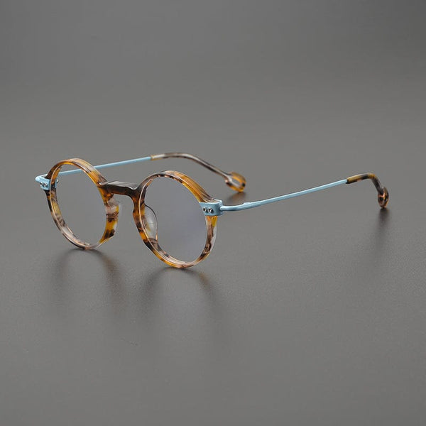 Kai Retro Round Acetate Glasses Frame AEV-006