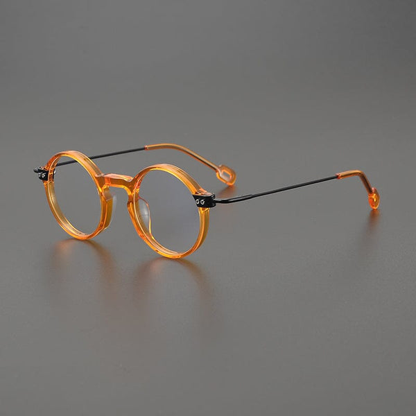 Kai Retro Round Acetate Glasses Frame AEV-006