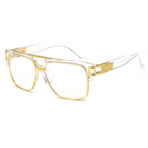 Ken Oversized Luxury Squre Metal Eye Glasses Frame-gg