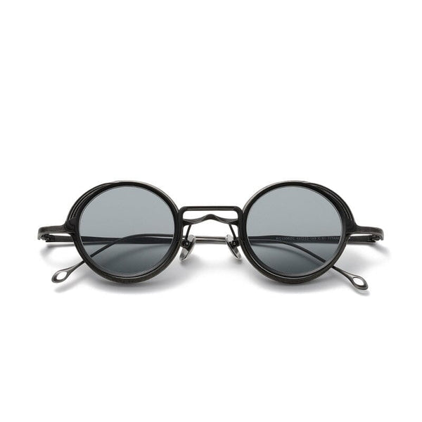 Boell Round Titanium Glasses Frame With Magnetic Sunglasses Clips