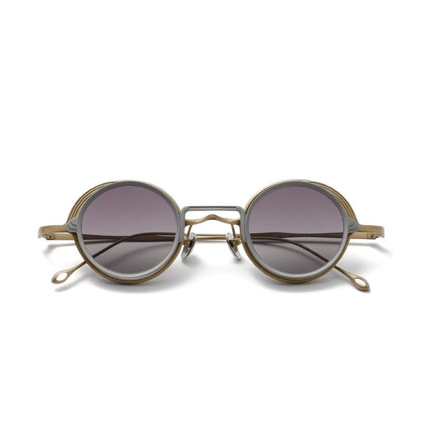 Boell Round Titanium Glasses Frame With Magnetic Sunglasses Clips