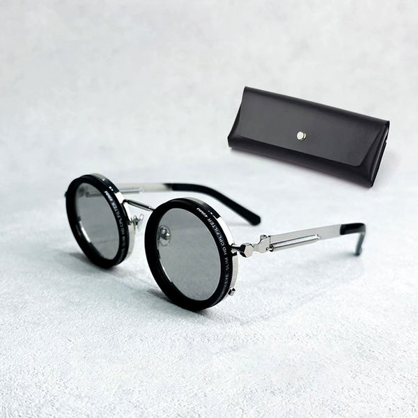 Adjustable Tint Polarized Round Sunglasses | ND9 Stepless 1-9 Gears