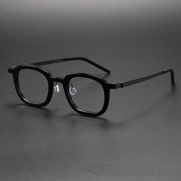 Paget Vintage Acetate Titanium Square Glasses Frame
