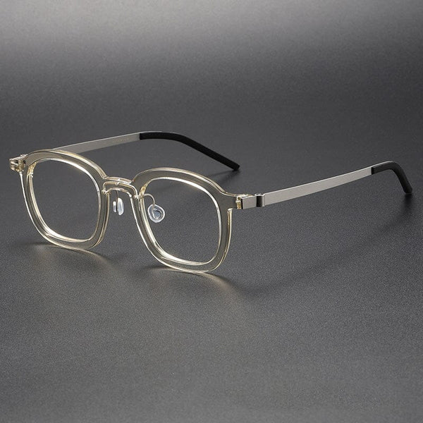 Paget Vintage Acetate Titanium Square Glasses Frame
