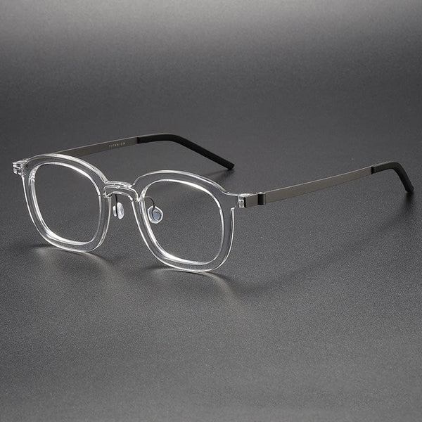 Paget Vintage Acetate Titanium Square Glasses Frame