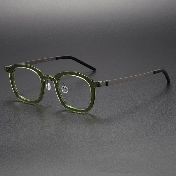 Paget Vintage Acetate Titanium Square Glasses Frame