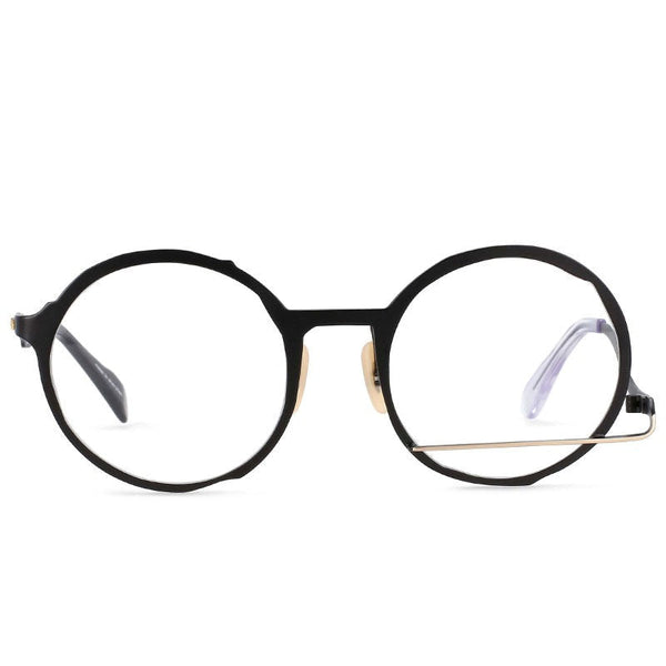Perry Irregular High-End Retro Round Glasses Frame