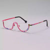 Pure Titanium Square Half Rim Eyeglasses Frame - CM185898