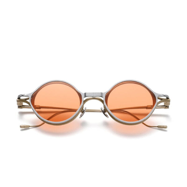 Zoba Round Titanium Glasses Frame With Magnetic Sunglasses Clips