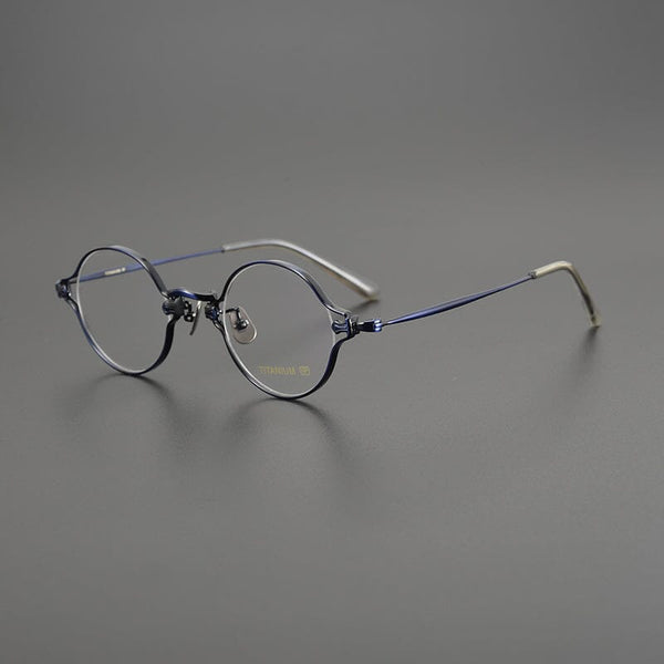 Secg Retro Round Titanium Glasses Frame