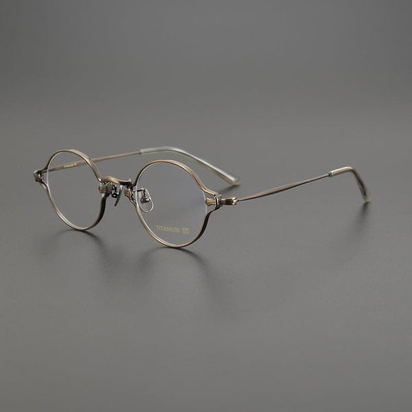 Secg Retro Round Titanium Glasses Frame