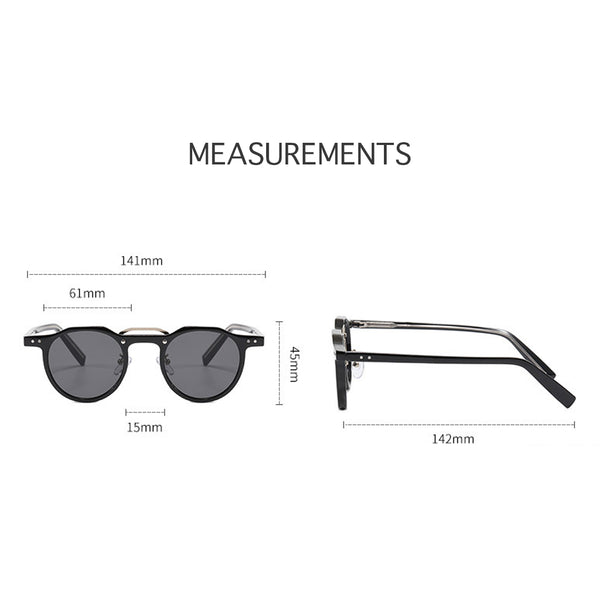Acetate Retro Steampunk Polarized Sunglasses - CMS1030