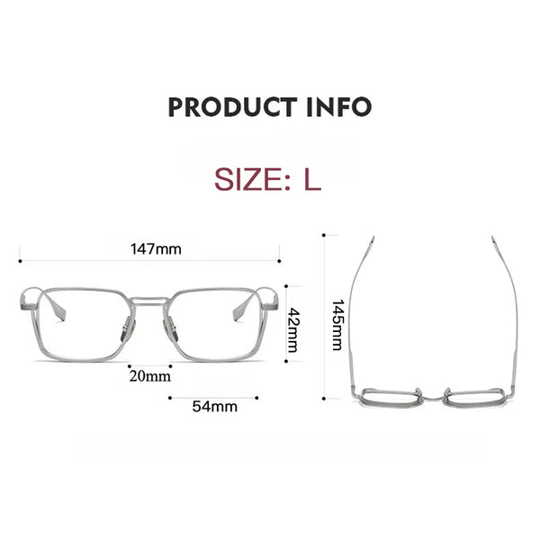 Retro Titanium Ultra-Light Glasses Frame DLX125