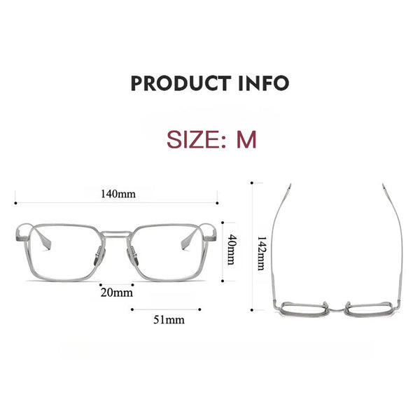 Retro Titanium Ultra-Light Glasses Frame DLX125