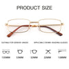 Natural Crystal Stone Clear Real Glass Lens Titanium Folding Reading Glasses (FREE BOX) - CML1058