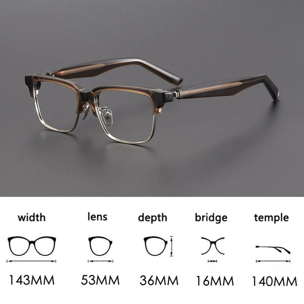 Benji Browline Acetate Glasses Frame