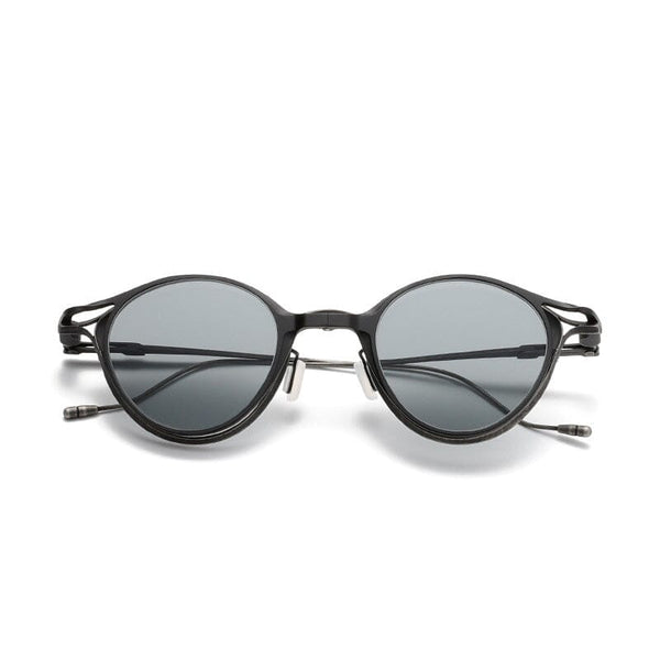 Velev Oval Titanium Glasses Frame With Magnetic Sunglasses Clips