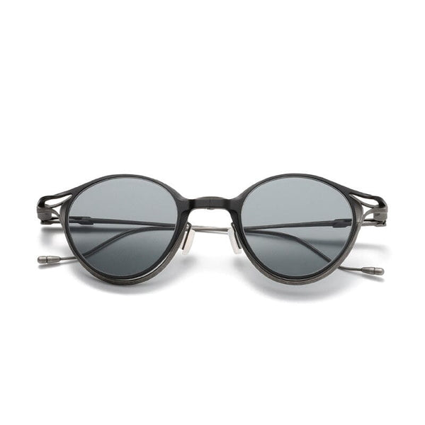 Velev Oval Titanium Glasses Frame With Magnetic Sunglasses Clips