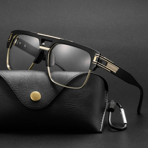 Ken Oversized Luxury Squre Metal Eye Glasses Frame-gg