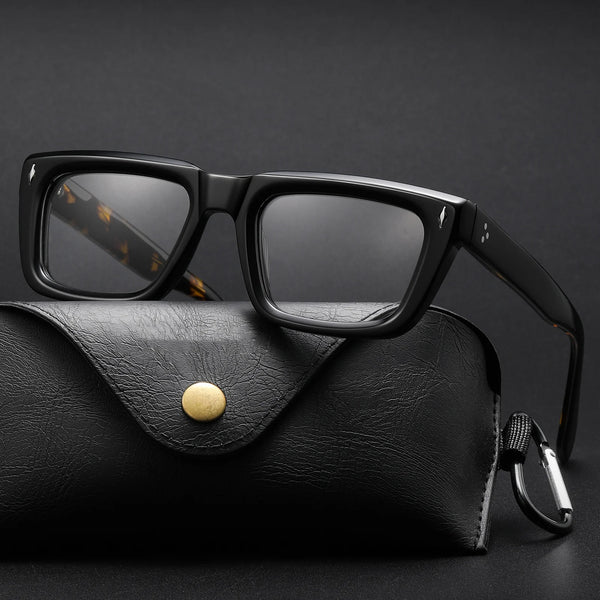 Majeed Retro Rectangle Acetate Glasses Frame