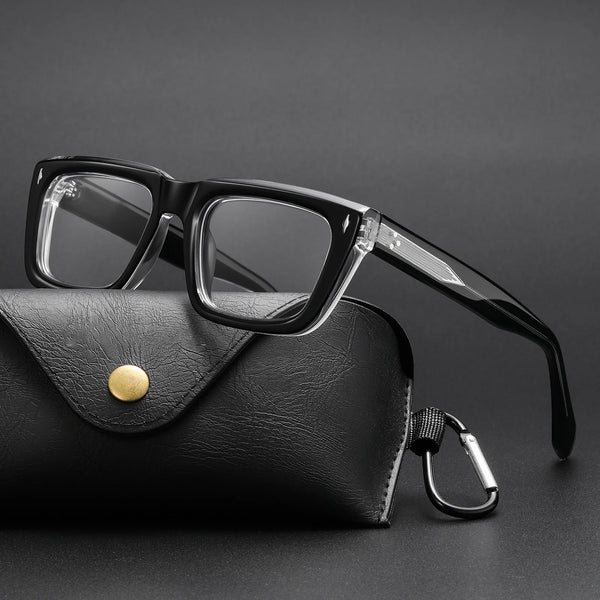 Majeed Retro Rectangle Acetate Glasses Frame