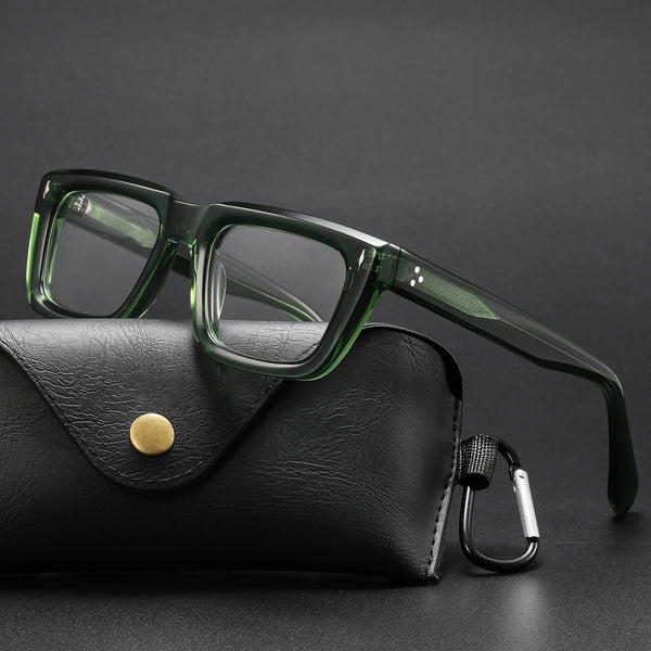 Majeed Retro Rectangle Acetate Glasses Frame