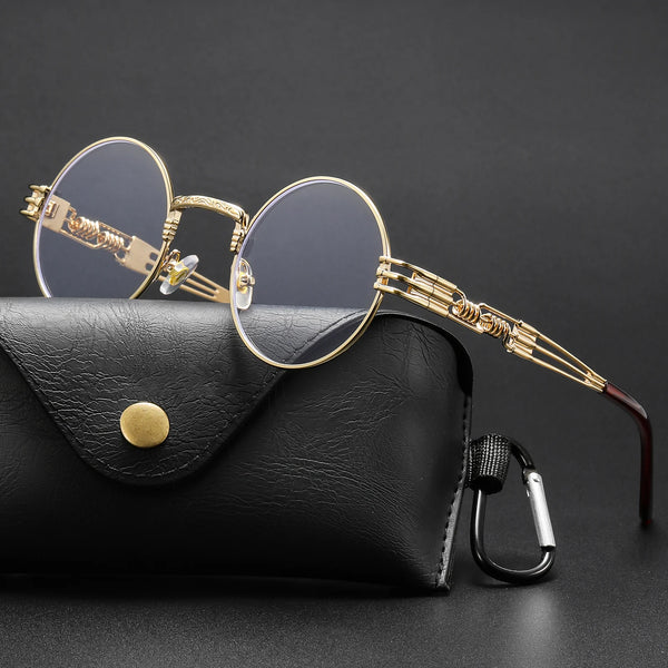 Buck Vintage Steampunk Round Glasses Frame
