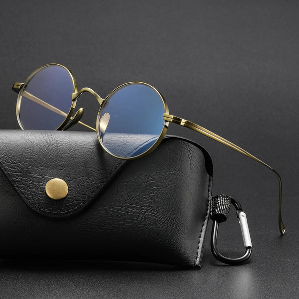 Monroe Titanium Round Glasses Frame