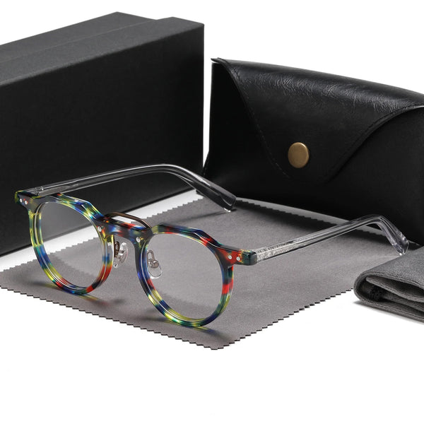 Ron Retro Round Acetate Glasses Frame