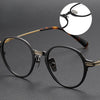 Titanium Vintage Round Eyeglasses Frames DTX426