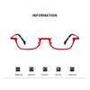 Pure Titanium Square Half Rim Eyeglasses Frame - CM185851