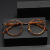 Titanium Vintage Round Eyeglasses Frames SH F85676