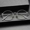 Titanium Vintage Round Eyeglasses Frames 186