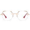 WOMEN'S FASHIONABLE HOLLOW TEMPLE ANTI-BLUE LIGHT READING GLASSES