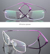 Ultra-Light Titanium Rectangle Rimless Glasses