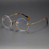 Titanium Rimless Oval Glasses Frames ZY007