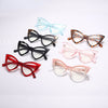 New Cat Eye Computer Glasses Women Anti Blue Light Triangle Optical Frames Fashion Eyewear Leopard Red Spectacle Eyeglasses