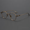 Titanium Vintage Round Eyeglasses FramesBK-GP401