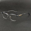 West Retro Rectangle Titanium Glasses Frame