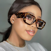 Anti-blue Light Optical Glasses Frames Women Luxury Brand Glasses Woman Fashion Classic Square Ladies Clear Eyewear Sunglases