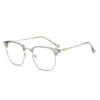 WOMEN'S FASHIONABLE METAL HALF FRAME ANTI-BLUE LIGHT READING GLASSES